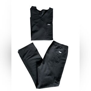 FIGS Scrub Set Size M Black Technical Collection